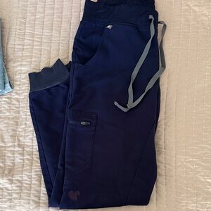 Figs Men's Navy Jogger Sweatpants with Contrast Drawstring